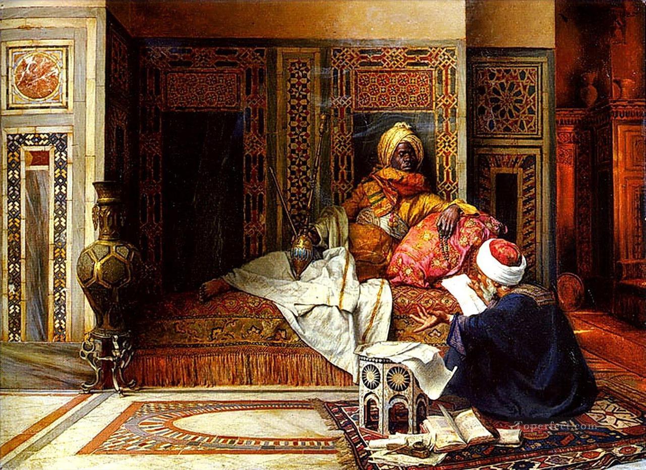 スーダンのニュース 1885 ルートヴィヒ・ドイチュ・オリエンタリズム油絵